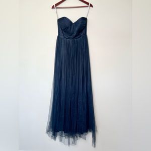 Worn Once - Jenny Yoo Convertible Navy Blue Tulle Gown